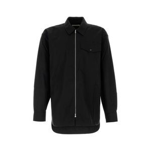 Dries Van Noten Men Black Poplin Croomson Shirt